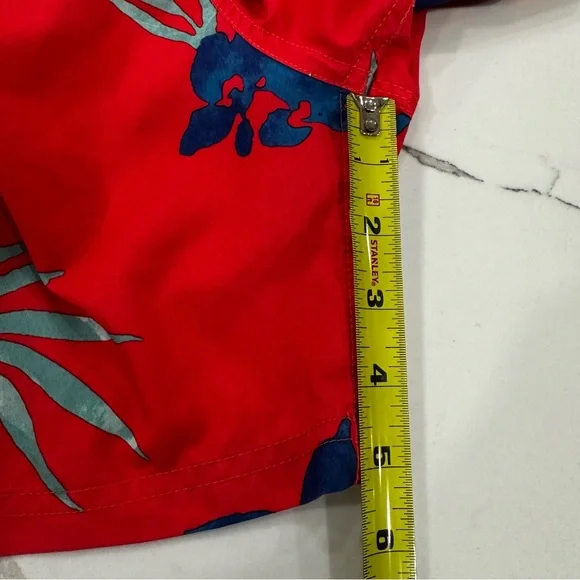 Quiksilver Boys Red Floral “Everyday Mix Volleyball” Swim Trunks Size Large 14 - Picture 5 of 12